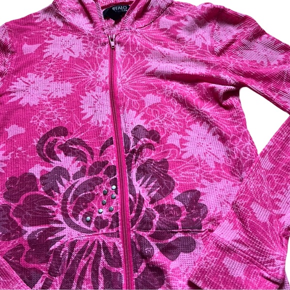 Y2K HIBISCUS ZIP UP - Picture 2 of 3